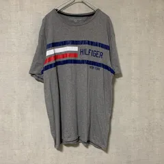 TOMMY HILFIGER Tシャツ ビッグロゴ グレー【メンズL】