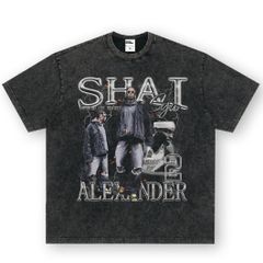 シェイボンテ エイシャン ギルジャス Shai Gilgeous-Alexander NBA オクラホマシティ・サンダー ヴィンテージ加工 コットン 半袖 Tシャツ 男女兼用 S～3XL
