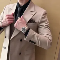 スーツ 高級感 花婿 タキシード ビジネス スリム カジュアル 2点セット FS5806