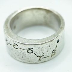 SV刻印あり　リング　化学式　14号　銀色　レディース　メンズ　γ ガンマ β ベータ δ デルタ Σ シグマ