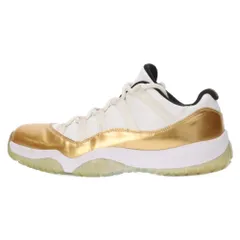 NIKE (ナイキ) AIR JORDAN 1 エアジョーダン11 レトロ クロージング セレモニー ローカットスニーカー ホワイト/ゴールド US8.5/26.5cm 528895-103