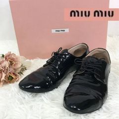 miumiu ドレスシューズ ビジュー レースアップ 36 ブラック miumiu ドレスシューズ ビジュー レースアップ 36 ブラック