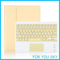 【人気商品】iPad Air5キーボードケース iPad Air4/Air5/Pro11兼用Blueoothキーボードカバー タッチパッド搭載 分離式 apple pencil収納 手帳型 薄型 全面保護 カラーキーボードケース イエロー