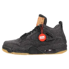 NIKE (ナイキ) ×LEVIS AIR JORDAN 4 RETRO エアジョーダン4 リーバイス ブラックデニム ハイカットスニーカー シューズ ブラック US8.5 AO2571-001のサムネイル