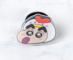 ネネチキンコラボ商品クレヨンしんちゃんグリップトック(ねねちゃん) iPhone ケース 韓国 ハイブリッドケース グリップ GRIP クラウド クリア 透明 カバー ケース iPhone15