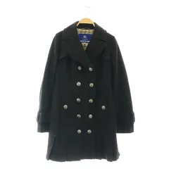 バーバリーブルーレーベル BURBERRY BLUE LABEL ウール ノバチェック Pコート ピーコート アウター 38 ブラック /DF ■OSのサムネイル