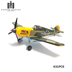 BF-109 E メッサーシュミット Bf109 WWⅡ ドイツ軍 ブロック戦闘機 ミニフィグ