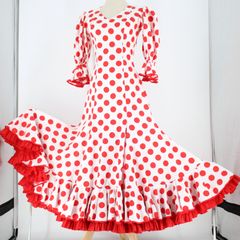 【美品 フラメンコ衣装】イエロー ワンピース ドレス ボランテ フリル ドット kZjuuwuYJ2JoLc7GP7U3dg.jpg@jpg