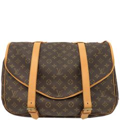 ルイヴィトン LOUIS VUITTON ショルダーバッグ ソミュール 43 モノグラムキャンバス モノグラム ゴールド金具 茶 肩掛け 斜め掛け  M42252 SL1920【中古】