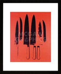 アンディ ウォーホル「ナイフ,c.1981-82(レッド) Knives, c.1981-82」展示用フック付ポスター ポップアート 発送目安10～15営業日