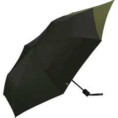 Wpc. [リュックが濡れない] 折りたたみ傘 BACK PROTECT FOLDING ブラック×カーキ 雨傘 晴雨兼用 55cm 大きい メンズ 男性 バックパック 後ろが長い 通勤 通学 おしゃれ 傘袋ポケット UX004-931-002 0