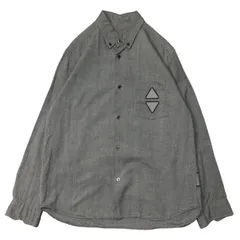 GANRYU(ガンリュウ) 09AW Design print BD shirt デザイン プリント ボタン ダウン シャツ ED-B003 M グレー 矢印 コムデギャルソン 長袖のサムネイル