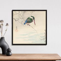 模写/下村観山/カワセミ図/翡翠/布袋屋掛軸A-310 楽天市場】掛軸 掛け軸 夏用 翡翠 出口華凰 尺五立 約横59cm×縦