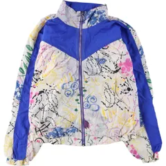 古着 90年代 リーボック Reebok 総柄 ナイロンジャケット メンズM相当 ヴィンテージ/eaa520581