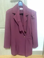 バーガンディー ジャケット オールインワン