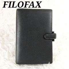 未使用　極美品　ファイロファックス　Filofax　フィンスバリー　Finsbury 　型押しレザー　バイブル　6穴　システム手帳　オーガナイザー　ブラック