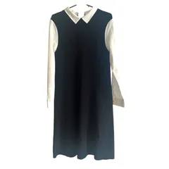 LB1 GREEN LABEL RELAXING グリーンレーベルリラクシング ニット シャツ ワンピース ネイビー レディース サイズ不明