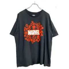 MARVEL 半袖 プリント Tシャツ 2XLサイズ マーベル キャラクター ブラック コットン 古着卸 アメリカ仕入 t2409-3534