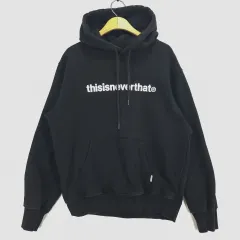 thisisneverthat(ディスイズネバーザット) thisisneverthat ロゴ フード 黒 Mのサムネイル