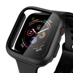 【特価セール】/ 6 SE / Series Series 5 / Watch Series4 対応 Apple 40mm 用 ケース PC素材 強化ガラス NIMASO 保護カバー アップルウォッチケース（ブラック）