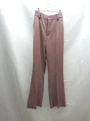 ◇ NICE CLAUP ナイスクラップ ピンタック ウエストゴム スラックス サイズL ブラウン レディース E  【1302060015284】