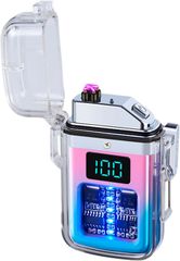 電子ライター プラズマライター 性能改善 USB Type-C充電式 ガス不要 ハイパワーフレーム 電気プラズマアークライター 屋外使用可 静音 小型 防風 軽量 薄型 電池残量表示