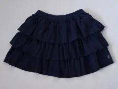 プチバトー petit bateau アウトレット 子供服 女の子 6歳 約 110cm 120cm スカート 紺 フリル ティアード 春 夏 ★3 ボトムス ガールズ 女児 キッズ 【中古】 ユーズド リサイクル こども