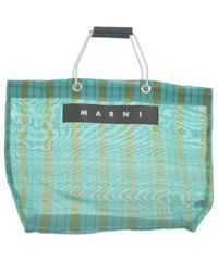 MARNI マルニ カゴバッグ ラージ ライトブルー トートバッグ【R410 