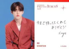 【中古】コレクションカード(男性) 66：SEVENTEEN/S.COUPS(エスクプス)/「SEVENTEEN WORLD TOUR [BE THE SUN] - JAPAN」フォトカード