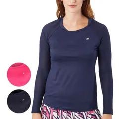 ＵＳサイズ FILA(フィラ) 2023 FW レディース グレーシー(GRACIE) 長袖Tシャツ US Open XFL232128 テニスウェア【メール便発送】(330289865)