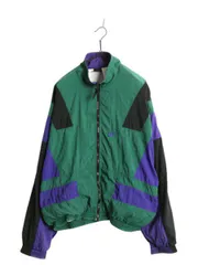 【お得なクーポン配布中!】 00s ナイキ フルジップ ナイロン ジャケット メンズ M 古着 オールド スウッシュ ウインドブレーカー ジャンパー ハイネック マルチカラー