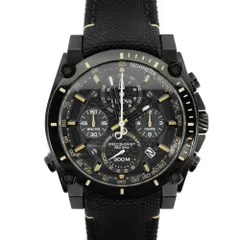 極美品✨BULOVA ブローバ クロノグラフ　プレシジョニスト　ブラック　メンズ ブローバ 腕時計 プレシジョニスト 96B175 ブラック×ステンレス
