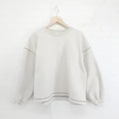 ◇ earth music&ecology アース ミュージック＆エコロジー 長袖 スウェット プルオーバー サイズF アイボリー レディース E  【1303140019031】