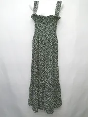 ◇ Chico　チコ 花柄 ロング丈 キャミソール　ワンピース サイズF ブラック レディース P  【1408200042773】