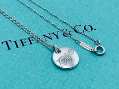 a102 美品　Tiffany&Co. ティファニー　ラウンド　プレート　アルファベット「n」イニシャル「N」ノーツ　ネックレス　シルバー　925