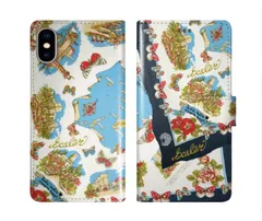 [iPhone11 Pro Max] iPhone15 ケース スカラー スマホケース 手帳型 iPhone16 ケース iPhone 16 15 14 13 SE 第3世代 第2世代 スマホカバー 全機種対応 手帳 ScoLar スカーフ フラワー チョウ 