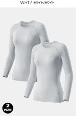 【訳あり】大特価！[TESLA] テスラ スポーツシャツ レディース 冬用 裏起毛 2枚セット[軽量保温・防寒] 長袖 スポ－ツシャツ コンプレッションウェア パワーストレッチ アンダーウェア 保温インナー あったかインナー レディース XUD74