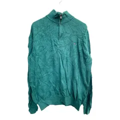 TOMMY HILFIGER ハーフジップ ニット セーター グリーン 古着卸 アメリカ仕入 t2411-3659