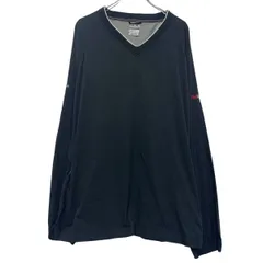 adidas ナイロンプルオーバー 2XL ブラック アディダス Ｖネック ビッグサイズ ラグラン アームプリント 古着卸 アメリカ仕入 a611-5123