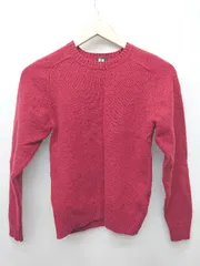 ◇ ⊇ UNIQLO ユニクロ ウール100% 長袖 ニット サイズS レッド レディース P  【1410230015870】