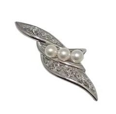 新品同様 タサキ 田崎 TASAKI ブローチ シルバー 真珠 パール 淡水パール レディース