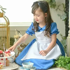 【青色アリス】ハロウィン コスチューム アリスのエプロンドレス 子供ドレス コスチューム TAK 不思議の国のアリスキッズ キャサリンコテージ