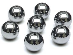 ☆1個の価格☆シルバー925ビーズ 8mm玉 穴3.7mm 太い革紐も通ります 