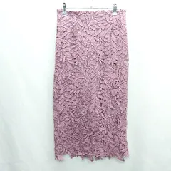 ◇ ⊂ fifth レース ロング タイト スカート サイズM パープル レディース E  【1410100043750】