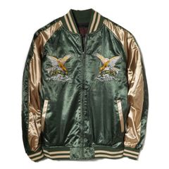 スカジャン メンズ サテンジャンパー スーベニア ジャケット