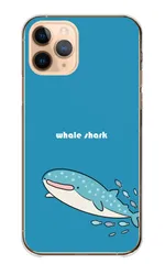 iPhone15Pro ケース カバー iPhone15 プロ スマホケース ハードケース ジンベイザメ サメ 鮫 魚 魚類 海 海の生き物 イラスト 可愛い かわいい 水族館 カラー03