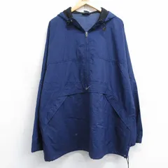 XL/古着 ナイキ NIKE 長袖 ナイロン ジャケット アノラック パーカー メンズ 90s ワンポイントロゴ センターウォッシュ 大きいサイズ ロン