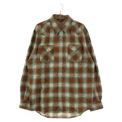 UNUSED (アンユーズド) 20AW ombre check western shirt US1816 チェック柄 長袖シャツ グリーン/ブラウンのサムネイル