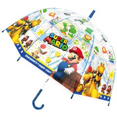 【迅速発送】ジェイズプランニング ビニール傘 任天堂 スーパーマリオ コミック ブルー 親骨55cm 32484