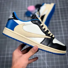 新品Travis Scott x Fragment Design x Air Jordan 1 Low OG SP男女同型カジュアルシューズ22.5-29cm